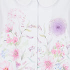 Baby Girls White Floral Babygrow, 1, hi-res